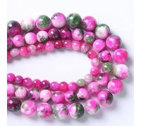 Lot de 38 perles d'espacement en jade persan rose vert de 10 mm pour la fabrication de bijoux, bracelets, colliers