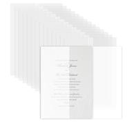 Lot de 38 pochettes en papier parchemin pour invitations - 13 x 18 cm - Pour invitations - Papier parchemin pré-plié - Translucide - Pour mariage, fête nuptiale, fête prénatale, anniversaire