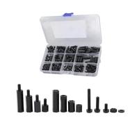 Lot de 380 entretoises en nylon avec entretoises vis et écrous hexagonaux en nylon de 3 mm avec boîte de rangement