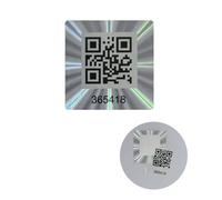 Lot de 380 étiquettes holographiques à code QR - Autocollants de sécurité inviolables avec numérotation de série séquentielle unique (2,5 x 2,5 cm)