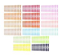 Lot de 384 faux ongles extra longs en forme de cercueil - Couverture complète - À presser sur les ongles - 16 couleurs - Pour femmes et filles