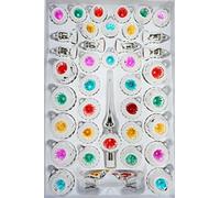 Lot de 39 boules de Noël en verre de style vintage brillant - Boules de Noël - Décoration de Noël - Boules réfléchissantes - Balles réfléchissantes