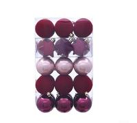 Lot de 39 boules de Noël floquées en polystyrène, formes assorties | Texture floquée douce, pour un toucher velouté pour une sensation de qualité supérieure, taille de 6 cm, violet