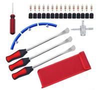 Lot de 39 outils de démontage de pneus pour motos, voitures, vélos, scooters, chariots à main, adaptés à différentes tailles et types de pneus