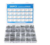 Lot de 390 ressorts de compression, 24 tailles de ressort de compression en acier inoxydable, mini ressorts mécaniques en métal, ressort hélicoïdal en acier inoxydable 304 avec boîte de rangement pour