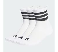 LOT DE 3PAIRES DE CHAUSSETTES AMORTIES SPORTSWEAR MI-MONTANTES À MOTIF 3BANDES White / Black / Black 49-51