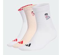 adidas Chaussettes Graphic 3 paires – Wonder Quartz/Blanc/Pure Ruby – 10,5-12,5