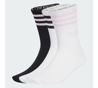 Lot de 3paires de chaussettes mi-mollet à 3bandes White / Black / Clear Pink 46-48