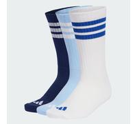 Lot de 3paires de chaussettes mi-mollet rembourrées 3bandes Dark Blue / White / Glow Blue 40-42