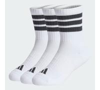 Lot de 3paires de chaussettes mi-mollet rembourrées 3bandes Enfants White / Black / Black 31-33
