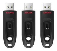 Lot de 3PCS Clé USB SanDisk Ultra 32 Go avec USB 3.0 et jusqu'à 130 Mo/s en lecture - Lot de 3 unités