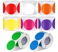 Lot de 4 000 autocollants ronds de 5,1 cm pour classement de fichiers, inventaire, 8 couleurs