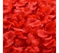 Lot de 4 000 pétales de rose artificiels en vrac pour décoration romantique, fête de mariage, Saint-Valentin, décoration de maison, fête, demande en mariage (rouge)