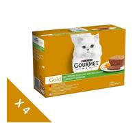 [Lot de 4 / 12 x 85g] GOURMET Gold Les terrines legumes - Chat adulte - 4 boites de 12 x 85g