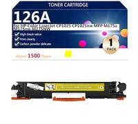 (Lot de 4) 126A CE310A CE311A CE312A CE313A Cartouches de Toner Haute Capacité pour HP Color LaserJet CP1025 CP1025nw MFP M175a M175nw M275NW Imprimantes, Impression en Grand Volume,Yellow-1 Pack