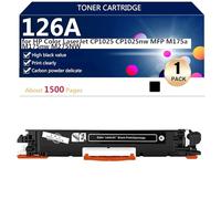 (Lot de 4) 126A CE310A CE311A CE312A CE313A Cartouches de Toner Haute Capacité pour HP Color LaserJet CP1025 CP1025nw MFP M175a M175nw M275NW Imprimantes, Impression en Grand Volume,Black-1 Pack
