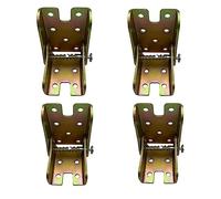 Lot de 4/2/1 charnières pliantes autobloquantes à 90 degrés pour meubles, pieds de table, extension de chaise, kit de réparation de charnière pliable (4 pièces, doré)