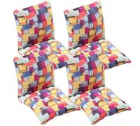 Lot de 4/2/1 Coussins de Chaise à Dossier Bas, Coussin de Chaise Confortable Jardin Coussin de Siège pour Salle À Manger de Bureau Coussin Exterieur Interieur Jardin(Style6,50x50cm(2PC))