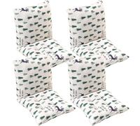 Lot de 4/2/1 Coussins de Chaise à Dossier Bas, Coussin de Chaise Confortable Jardin Coussin de Siège pour Salle À Manger de Bureau Coussin Exterieur Interieur Jardin(Style3,50x50cm(2PC))