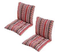 Lot de 4/2/1 Coussins de Chaise à Dossier Bas, Coussin de Chaise Confortable Jardin Coussin de Siège pour Salle À Manger de Bureau Coussin Exterieur Interieur Jardin(Style7,50x50cm(2PC))