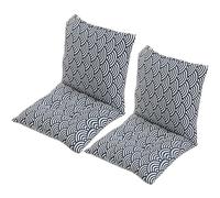Lot de 4/2/1 Coussins de Chaise à Dossier Bas, Coussin de Chaise Confortable Jardin Coussin de Siège pour Salle À Manger de Bureau Coussin Exterieur Interieur Jardin(Style14,45x45cm(2PC))