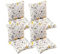 Lot de 4/2/1 Coussins de Chaise à Dossier Bas, Coussin de Chaise Confortable Jardin Coussin de Siège pour Salle À Manger de Bureau Coussin Exterieur Interieur Jardin(Style21,45x45cm(2PC))