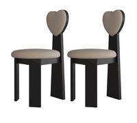 Lot de 4/2/6 chaises de salle à manger modernes en bois massif du milieu du siècle avec coussins en cuir et accoudoirs pour cuisine, salle à manger, salon, chambre à coucher, bureau (noir et kaki