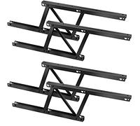 Lot de 4/2 paires de charnières à mécanisme de levage de table, charnières supérieures à soulever pour table basse, ressort de chaque paire peut supporter 27,2 kg, noir