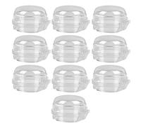Lot de 4/5/6/10 housses de bouton de cuisinière à gaz, matériau PC transparent résistant à la chaleur, installation à clipser, sans outils, résistant à la poussière, à l'huile, facile à nettoyer, pour