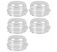 Lot de 4/5/6/10 housses de bouton de cuisinière à gaz, matériau PC transparent résistant à la chaleur, installation à clipser, sans outils, résistant à la poussière, à l'huile, facile à nettoyer, pour