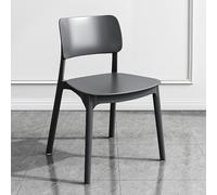 Lot de 4/5/6 chaises de salle à manger empilables modernes en plastique pour cuisine et salon, utilisation en intérieur/extérieur, gris (38,1 x 43,2 x 78,7 cm)