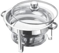 Lot de 4,5 l - Récipient chauffant rond - Pour mariages, fêtes, traiteur, avec poêles, carburants