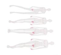 Lot de 4/5 règles d'illustration de mode pour couture et design, modèles en plastique transparent pour proportions de vêtements (A)