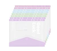 Lot de 4/6/8 pièces, 11 trous, poche perforée, format lettre, porte-documents transparent avec fenêtre d'étiquette, sacs à fermeture éclair pour le bureau et l'école