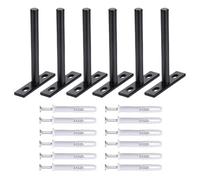Lot de 4/6/8 supports d'étagère dissimulés en acier - Supports muraux dissimulés pour créer un espace de rangement