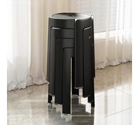 Lot de 4/6/8 tabourets de salle à manger hauts, empilables en plastique, modernes avec coussinet antidérapant, design peu encombrant pour salle à manger, salon, étude, appartement