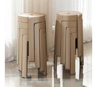 Lot de 4/6/8 tabourets hauts empilables en plastique avec coussinet antidérapant pour salon, étude, appartement
