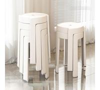 Lot de 4/6/8 tabourets hauts empilables en plastique avec coussinet antidérapant pour salon, étude, appartement