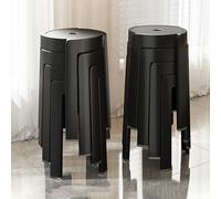 Lot de 4/6/8 tabourets hauts empilables en plastique avec coussinet antidérapant pour salon, étude, appartement