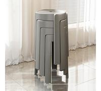 Lot de 4/6/8 tabourets hauts empilables en plastique avec coussinet antidérapant pour salon, étude, appartement