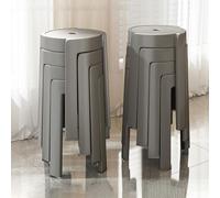 Lot de 4/6/8 tabourets hauts empilables en plastique moderne avec patins antidérapants pour salle à manger, salon, étude, appartement