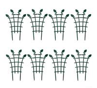 Lot de 4/6/8 treillis d'escalade empilables pour plantes en pot, piquets de support en plastique vert foncé avec base anti-basculement, structure de croissance verticale modulaire pour intérieur et