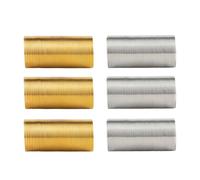 Lot de 4/6 décorations de doigt en fil à mémoire de forme fabriquées à la main - 20 mm de diamètre - En métal - Résistantes au ternissement - Fil d'acier