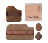 Lot de 4/6 houppettes de poudre de biscuit au chocolat pour le visage et les yeux Petit pouce Cosmétique pour le maquillage