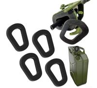 Lot de 4/6 joints d'étanchéité en caoutchouc pour bidon d'essence, Ø 54 mm, extensible, convient pour jerry can, 5/10/20 litres, noir (4 pièces)