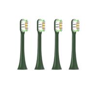 Lot de 4/6 têtes brosse à dents électriques soniques compatibles avec les modèles X3/X3U/X5, poils souples, emballées sous vide(4VanGoghGreen)