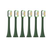 Lot de 4/6 têtes brosse à dents électriques soniques compatibles avec les modèles X3/X3U/X5, poils souples, emballées sous vide(6VanGoghGreen)