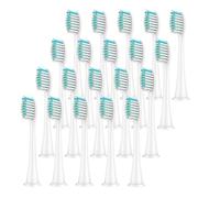 Lot de 4/8/12/16/20 têtes brosse à dents électriques rechange, compatibles avec les brosses Philips séries HX3/6/9 Bl551(White 20pc)
