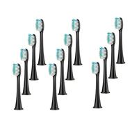 Lot de 4/8/12/16/20 têtes brosse à dents électriques rechange, compatibles avec les brosses Philips séries HX3/6/9 Bl551(Black 12pc)