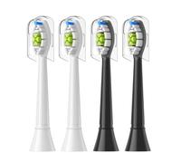 Lot de 4/8/12/16 têtes de brosse à dents de rechange, compatibles avec les têtes de brosse à dents électriques Philips 4100, 6500, 6100, 7500, 5300 et 1100.(2White 2Black)